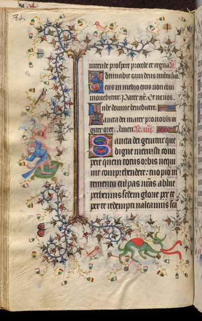 Horas de Carlos el Noble, rey de Navarra (1361-1425): fol. 42v, Texto de Master of the Brussels Initials and Associates