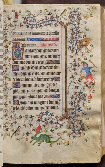 Horas de Carlos el Noble, rey de Navarra (1361-1425): fol. 45r, Texto de Master of the Brussels Initials and Associates