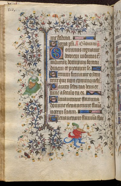 Horas de Carlos el Noble, rey de Navarra (1361-1425): fol. 55v, Texto de Master of the Brussels Initials and Associates