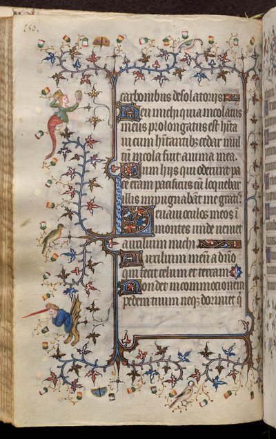 Horas de Carlos el Noble, rey de Navarra (1361-1425): fol. 75v, Texto de Master of the Brussels Initials and Associates