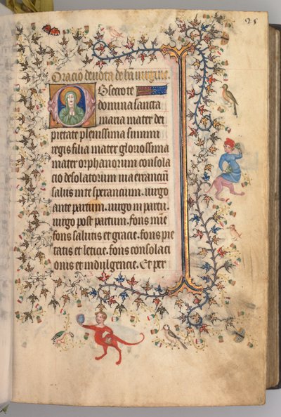 Horas de Carlos el Noble, Rey de Navarra 1361-1425: fol. 13r, Texto, c. 1405 de Master of the Brussels Initials and Associates