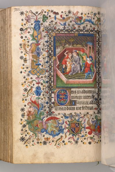 Horas de Carlos el Noble, Rey de Navarra 1361-1425: fol. 161v, Burla de Cristo, c. 1405 de Master of the Brussels Initials and Associates
