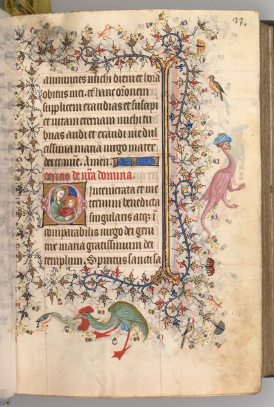 Horas de Carlos el Noble, Rey de Navarra 1361-1425: fol. 17a, Texto, c. 1405 de Master of the Brussels Initials and Associates