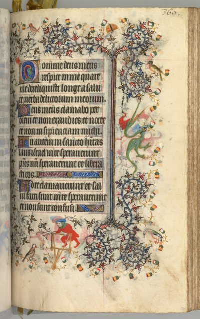 Horas de Carlos el Noble, Rey de Navarra 1361-1425: fol. 180r, Texto, c. 1405 de Master of the Brussels Initials and Associates