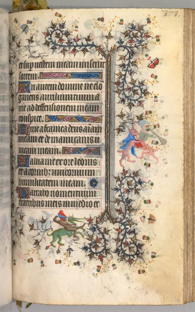 Horas de Carlos el Noble, Rey de Navarra 1361-1425: fol. 182r, Texto, c. 1405 de Master of the Brussels Initials and Associates