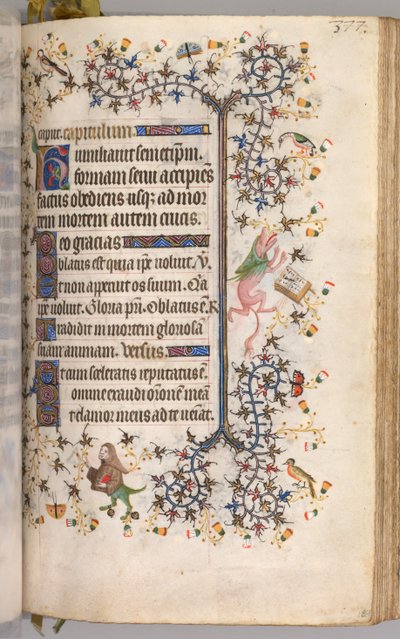 Horas de Carlos el Noble, Rey de Navarra 1361-1425: fol. 184r, Texto, c. 1405 de Master of the Brussels Initials and Associates