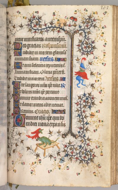 Horas de Carlos el Noble, Rey de Navarra 1361-1425: fol. 191r, Texto, c. 1405 de Master of the Brussels Initials and Associates