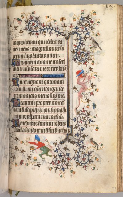 Horas de Carlos el Noble, Rey de Navarra 1361-1425: fol. 199r, Texto, c. 1405 de Master of the Brussels Initials and Associates