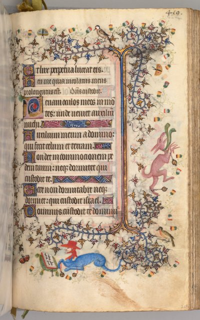 Horas de Carlos el Noble, Rey de Navarra 1361-1425: fol. 204r, Texto, c. 1405 de Master of the Brussels Initials and Associates