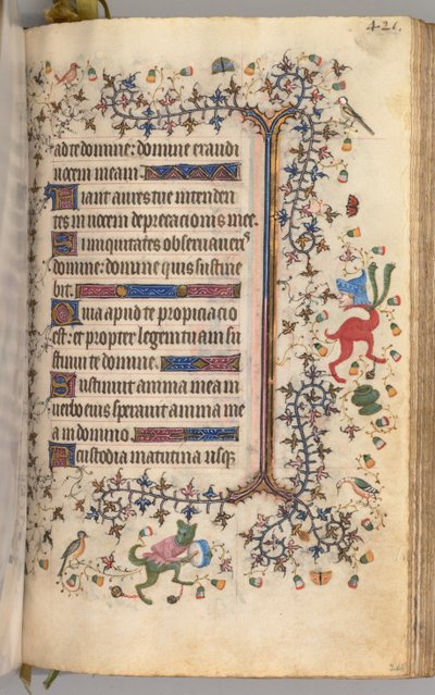 Horas de Carlos el Noble, Rey de Navarra 1361-1425: fol. 205r, Texto, c. 1405 de Master of the Brussels Initials and Associates