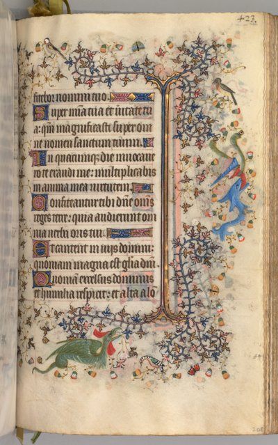 Horas de Carlos el Noble, Rey de Navarra 1361-1425: fol. 206r, Texto, c. 1405 de Master of the Brussels Initials and Associates