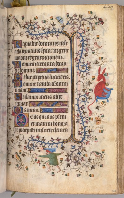 Horas de Carlos el Noble, Rey de Navarra 1361-1425: fol. 209r, Texto, c. 1405 de Master of the Brussels Initials and Associates