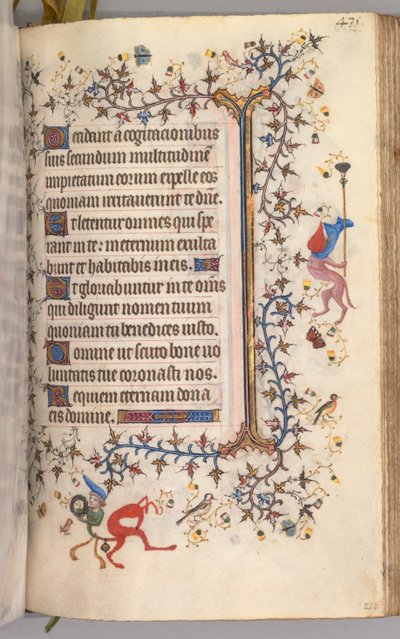 Horas de Carlos el Noble, Rey de Navarra 1361-1425: fol. 212r, Texto, c. 1405 de Master of the Brussels Initials and Associates