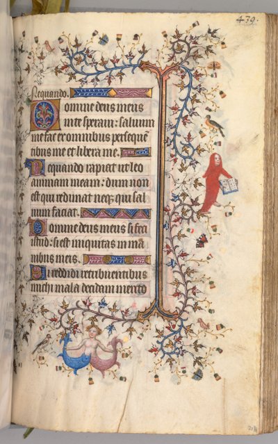 Horas de Carlos el Noble, Rey de Navarra 1361-1425: fol. 214r, Texto, c. 1405 de Master of the Brussels Initials and Associates