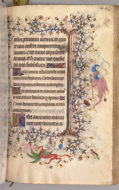Horas de Carlos el Noble, Rey de Navarra 1361-1425: fol. 217r, Texto, c. 1405 de Master of the Brussels Initials and Associates