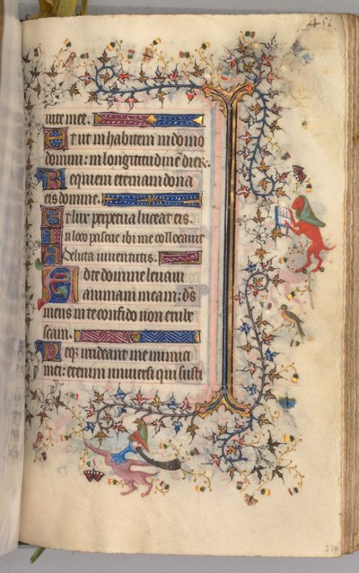 Horas de Carlos el Noble, Rey de Navarra 1361-1425: fol. 220r, Texto, c. 1405 de Master of the Brussels Initials and Associates