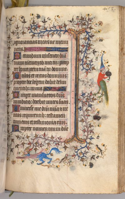 Horas de Carlos el Noble, Rey de Navarra 1361-1425: fol. 221r, Texto, c. 1405 de Master of the Brussels Initials and Associates