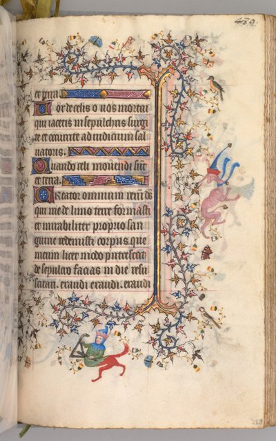 Horas de Carlos el Noble, Rey de Navarra 1361-1425: fol. 239r, Texto, c. 1405 de Master of the Brussels Initials and Associates