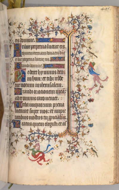 Horas de Carlos el Noble, Rey de Navarra 1361-1425: fol. 242r, Texto, c. 1405 de Master of the Brussels Initials and Associates