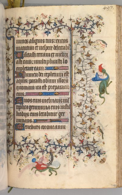 Horas de Carlos el Noble, Rey de Navarra 1361-1425: fol. 243r, Texto, c. 1405 de Master of the Brussels Initials and Associates