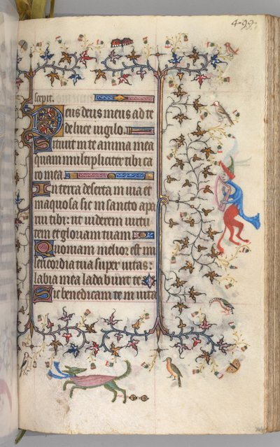 Horas de Carlos el Noble, Rey de Navarra 1361-1425: fol. 244r, Texto, c. 1405 de Master of the Brussels Initials and Associates
