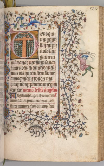 Horas de Carlos el Noble, Rey de Navarra 1361-1425: fol. 262r, Instrumentos de la Pasión de Master of the Brussels Initials and Associates