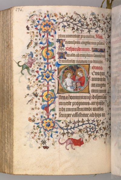 Horas de Carlos el Noble, Rey de Navarra 1361-1425: fol. 262v, Texto, c. 1405 de Master of the Brussels Initials and Associates