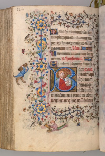 Horas de Carlos el Noble, Rey de Navarra 1361-1425: fol. 267v, Texto, c. 1405 de Master of the Brussels Initials and Associates