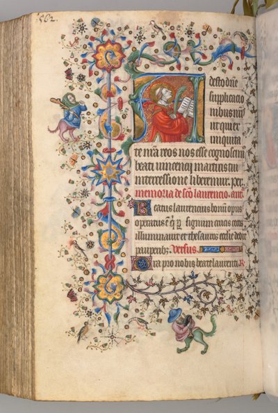 Horas de Carlos el Noble, Rey de Navarra 1361-1425, fol. 275v, San Vicente, c. 1405 de Master of the Brussels Initials and Associates