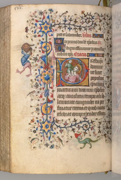 Horas de Carlos el Noble, Rey de Navarra 1361-1425, fol. 277v, San Cristóbal, c. 1405 de Master of the Brussels Initials and Associates