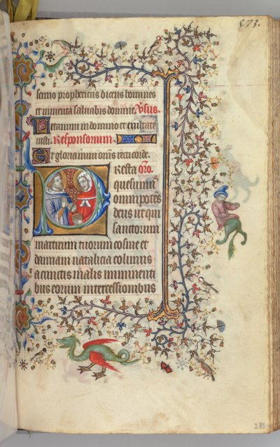 Horas de Carlos el Noble, Rey de Navarra 1361-1425, fol. 281r, SS. Cosme y Damián, c. 1405 de Master of the Brussels Initials and Associates