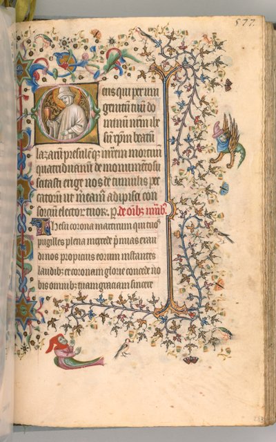 Horas de Carlos el Noble, Rey de Navarra 1361-1425, fol. 283r, San Lázaro, c. 1405 de Master of the Brussels Initials and Associates