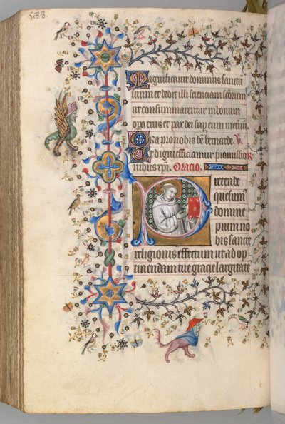 Horas de Carlos el Noble, Rey de Navarra 1361-1425, fol. 288v, San Hervard, c. 1405 de Master of the Brussels Initials and Associates