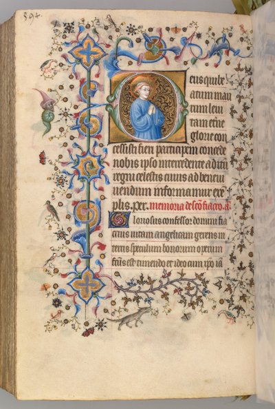 Horas de Carlos el Noble, Rey de Navarra 1361-1425, fol. 291v, Texto, c. 1405 de Master of the Brussels Initials and Associates