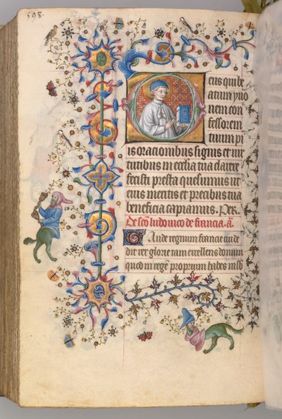 Horas de Carlos el Noble, Rey de Navarra 1361-1425, fol. 293v, San Yoon, c. 1405 de Master of the Brussels Initials and Associates