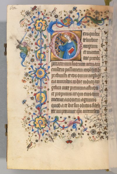 Horas de Carlos el Noble, Rey de Navarra 1361-1425, fol. 305v, Santa Marta, c. 1405 de Master of the Brussels Initials and Associates
