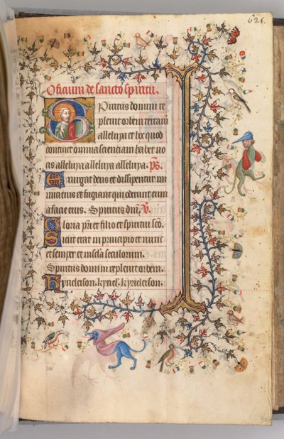 Horas de Carlos el Noble, Rey de Navarra 1361-1425, fol. 307r, Busto de Cristo de Master of the Brussels Initials and Associates