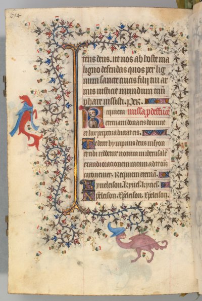 Horas de Carlos el Noble, Rey de Navarra 1361-1425, fol. 321v, Busto de la Muerte, c. 1405 de Master of the Brussels Initials and Associates
