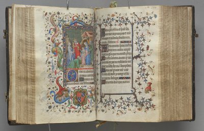 Horas de Carlos el Noble, Rey de Navarra 1361-1425: fol. 79r, Texto, c. 1405 de Master of the Brussels Initials and Associates