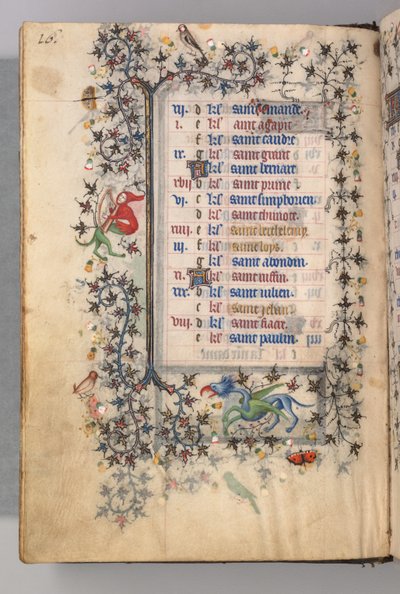 Horas de Carlos el Noble, Rey de Navarra: fol. 8v, Agosto de Master of the Brussels Initials and Associates