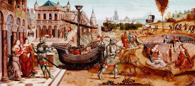 La historia de Teseo, mediados del siglo XV de Master of the Cassoni