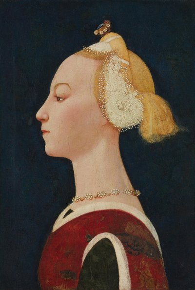 Retrato de una mujer de Master of the Castello Nativity