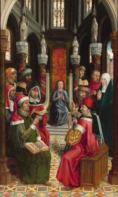 Cristo entre los Doctores, c. 1495-1497 de Master of the Catholic Kings