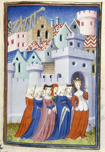 Harley 4431, f.323 La justicia entra en la Ciudad de las Damas, de 
