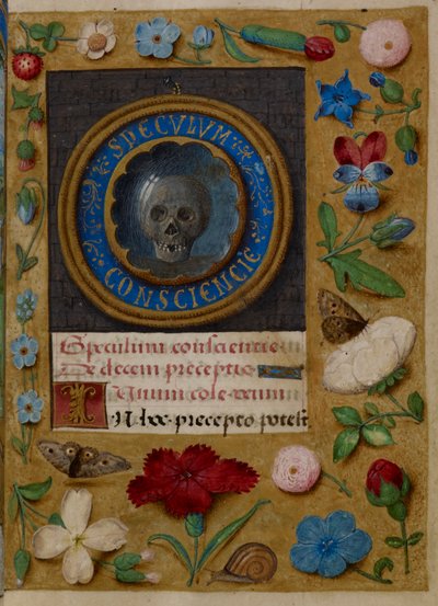 Apertura del Speculum Conscientie (Espejo de Conciencia) ilustración de las 