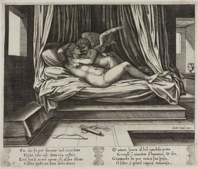 Cupido en brazos de Psique de Master of the Die