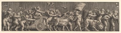 Friso que representa el Triunfo del Amor, Cupido en un carro tirado por cabras de Master of the Die