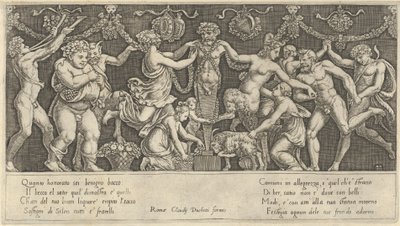 Speculum Romanae Magnificentiae: Sacrificio a Príapo, siglo XVI de Master of the Die