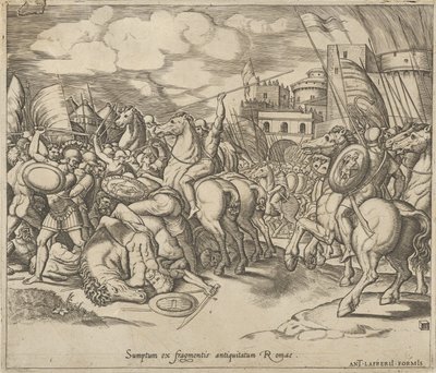 Speculum Romanae Magnificentiae: La Victoria de Escipión [sobre Sifax], siglo XVI de Master of the Die