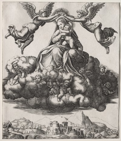 La coronación de la Virgen de Master of the Die